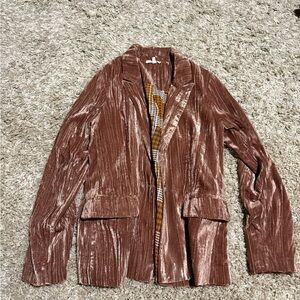 Velvet Blazer in Brown